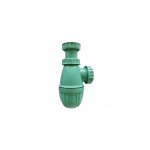 Siphon de lavabo en filet de p�che recycl� ocean'up, hauteur r�glable, sortie d. 32 mm, vert