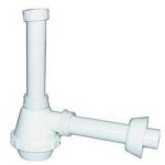 Siphon pvc 1 voie s / bonde pour inox dimensions : 1 1 / 2 diam. 40