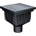 Siphon de sol extérieur / avaloir de cour en plastique recyclé mea park + caillebotis maille 20 / 30 ... Siphon de sol extérieur / avaloir de cour en plastique recyclé mea park + caillebotis maille 20 / 30 ...
