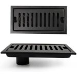 Siphon de sol rectangulaire avec pi�ge � odeurs, caniveau de douche 20 � 10 cm avec clapet anti - retour, ...