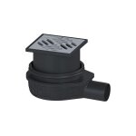 Kessel - siphon de sol 'ultraflach 79' dn50 horizontal, grille  fentes