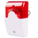 Sirne d'alarme, 2pcs sirne stroboscopique filaire dc 12v alarme sonore lumire rouge sirne sonore ...