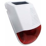 Sirne d'alarme, sirne d'extrieur solaire avec lumire clignotante led fonctionnent avec systme d'alarme ...