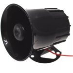 Sirne filaire puissante  pavillon - rsistante aux intempries / 6 tons / alimentation 12v / 118 db ...