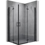 Sirhona cabine de douche d'angle moderne cabine de douche  porte pliante verre tremp 6mm, charnire ...