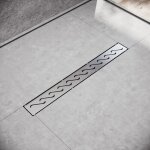 Sirhona - caniveau pour douche, caniveau de douche en acier inox siphon sol d'vacuation  carreler pour ...