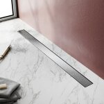 Sirhona caniveau de douche en acier inoxydable 70cm caniveau de sol à l'italienne grille pour caniveau ... Sirhona caniveau de douche en acier inoxydable 70cm caniveau de sol à l'italienne grille pour caniveau ...