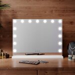 Sirhona - miroir de courtoisie hollywood avec Éclairage led - 15 ampoules et 3 couleurs ajustables - ... Sirhona - miroir de courtoisie hollywood avec Éclairage led - 15 ampoules et 3 couleurs ajustables - ...
