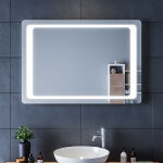 Sirhona - miroir lumineux de salle de bain, miroir led mural avec capteur infrarouge, fonction anti - ...