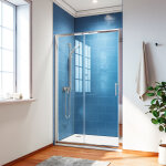 Porte de douche coulissante porte de douche coulissante rglable - cadre en aluminium 120 cm - sirhona ...