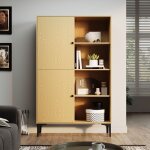 Sirhona - vitrine de style moderne semi - ouverte armoire rangement �tag�res r�glables chambre � coucher ...