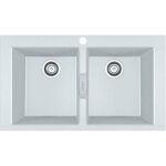 Franke - sirius 2. 0 - Évier en tectonite s2d 620 - 86, 86x50 cm, blanc 143. 0637. 160 Franke - sirius 2. 0 - Évier en tectonite s2d 620 - 86, 86x50 cm, blanc 143. 0637. 160