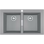 Franke - sirius 2. 0 - Évier en tectonite s2d 620 - 86, 86x50 cm, gris 143. 0650. 970 Franke - sirius 2. 0 - Évier en tectonite s2d 620 - 86, 86x50 cm, gris 143. 0650. 970