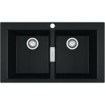 Franke - sirius 2. 0 - Évier en tectonite s2d 620 - 86, 86x50 cm, noir 143. 0637. 161 Franke - sirius 2. 0 - Évier en tectonite s2d 620 - 86, 86x50 cm, noir 143. 0637. 161