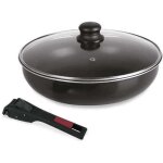 Sitram - sauteuse en aluminium (diametre : 28 cm) avec poignee amovible - tous feux dont induction - ...