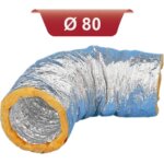 Sivac - gaine aluminium isole -  80 mm - vendue par carton de 10m