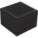 1pc nouvelle montre en cuir pu noir pr�sent cadeau vitrine bracelet bracelet bijoux bote de rangement ...