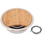 Sjlerst - 360x12 0mm / 14. 17x4. 72in rv 304 �vier en acier inoxydable rond lavabo � main �vier avec ...