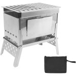 Sjlerst barbecue pliable en acier inoxydable, portable et d�tachable, po�le de cuisine pour jardin en ...