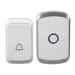 Sjlerst carillon sans fil, kit de sonnette sans fil aliment� par batterie, sonnette de porte argent�e ...