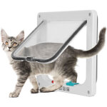 Sjlerst ? chati�re magn�tique 4 voies pour chat et petit chien ? dimensions ext�rieures 19x20cm ? cadre ...