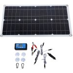 Sjlerst - kit de panneau solaire 100w ip67 tanche avec contrleur dc 12v 24v 20a panneau solaire portable ...