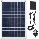 Sjlerst kit de pompe  eau solaire 12v, travail continu, faible bruit, pompe de fontaine  eau  nergie ...