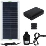 Sjlerst kit de pompe � eau solaire 30w silicium polycristallin 800l par heure de puissance pour camping ...