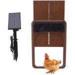 Porte de poulailler automatique avec capteur de lumire, nergie solaire et piles, porte de poulet automatique ...