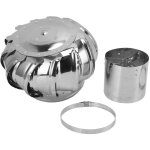 Sjlerst ventilateur de toit automatique silencieux en acier inoxydable, ventilateur de ventilation de ...