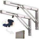 Sjqka - tagre murale pliante de 500 mm, support de pliant en acier inoxydable 304 pour tabli, querre ...