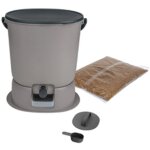 Skaza composteur bokashi essential gris 15, 3l