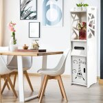 Skecten - armoire  colonne de salle de bain, meuble de salle de bain en bois pour toilettes, meuble ...