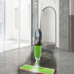 Balai vapeur avec pulvrisation mop spray pliable vert