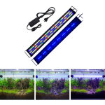clairages, led eclairage aquarium, 90cm, 2 modes lampe led aquarium pour aquarium d'eau douce, noir