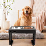 Skecten - gamelle sur�lev� porte - gamelles hauteur r�glable 8 / 19 / 28 cm 2 gamelles acier inox incluses ...