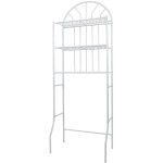 Skecten - meuble étagère pour dessus wc en fer stockage et rangement wc et salle de bain - blanc Skecten - meuble étagère pour dessus wc en fer stockage et rangement wc et salle de bain - blanc