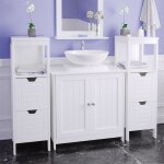 Meuble sous - lavabo � 2 �tages et 2 portes meuble de rangement de salle de bain