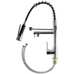 Skecten - mitigeur d'évier chromé robinet de cuisine rotatif avec deux sorties argent Skecten - mitigeur d'évier chromé robinet de cuisine rotatif avec deux sorties argent