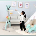 Skecten - panier de basket - ball 3 en 1 r�glable en hauteur, but de football et jeu de lancer pour enfants, ...