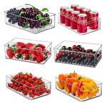 Skecten - panier de rangement frigo bacs de rangement 6 pi�ces boite de rangement cuisine organisateur ...
