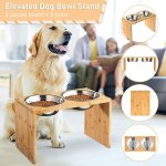 Support gamelle pour chien grande taille, support elevé en bois avec 2 gamelles inox de grande taille, ... Support gamelle pour chien grande taille, support elevé en bois avec 2 gamelles inox de grande taille, ...