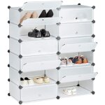 Wyctin - tagre  chaussures en plastique 12 compartiments transparent format xxl 105 x 91 x 36 cm