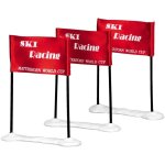 Ski racing flag, set of 3 - drapeau de ski de course, lot de 3. pour le village de nol - lemax