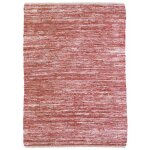 Thedecofactory - skin - tapis salon en cuir tress� rose poudr� 160x230