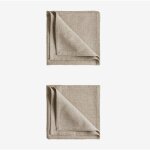 Set de 2 serviettes en lin et coton ederne sklum tapioca beige