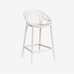 Sklum - lot de 2 tabourets hauts ores en polypropyl�ne blanc gardenia ?65 cm