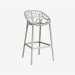 Sklum - lot de 2 tabourets de jardin hauts en polypropylne ores vert kaki ?75 cm