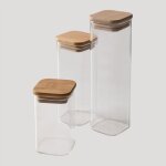 Set de 3 bocaux en verre valkey sklum