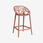 Sklum - lot de 4 tabourets hauts ores en polypropylne rouille ?65 cm